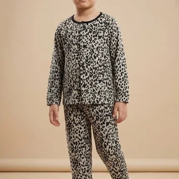 Kids Night Suit - Little Leopard Cozy PJ Set