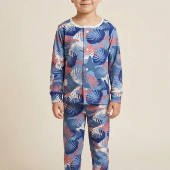 Kids Night Suit - Blue Sea Shells